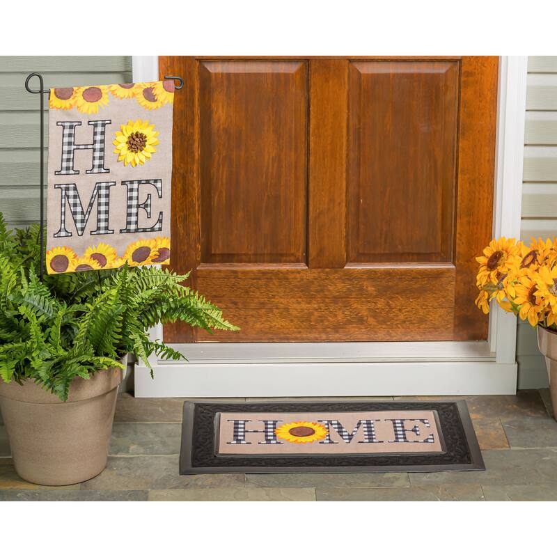 12.5 in. x 18 in. Sunflower Home Garden Burlap Flag