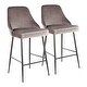 preview thumbnail 15 of 48, Silver Orchid Naldi Contemporary Black Counter Stool (Set of 2) - N/A