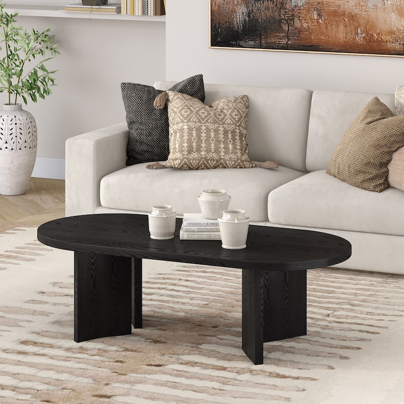 Alma 48" Wide Oval Coffee Table - 47.63" Wide
