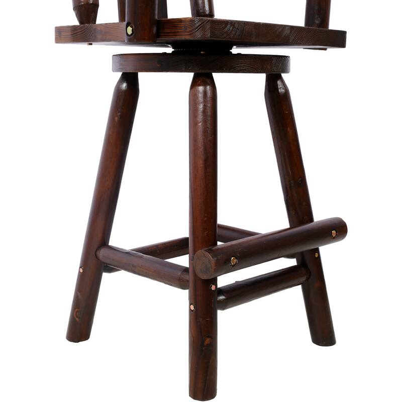 Rustic Bar Stool - Fir Wood Construction