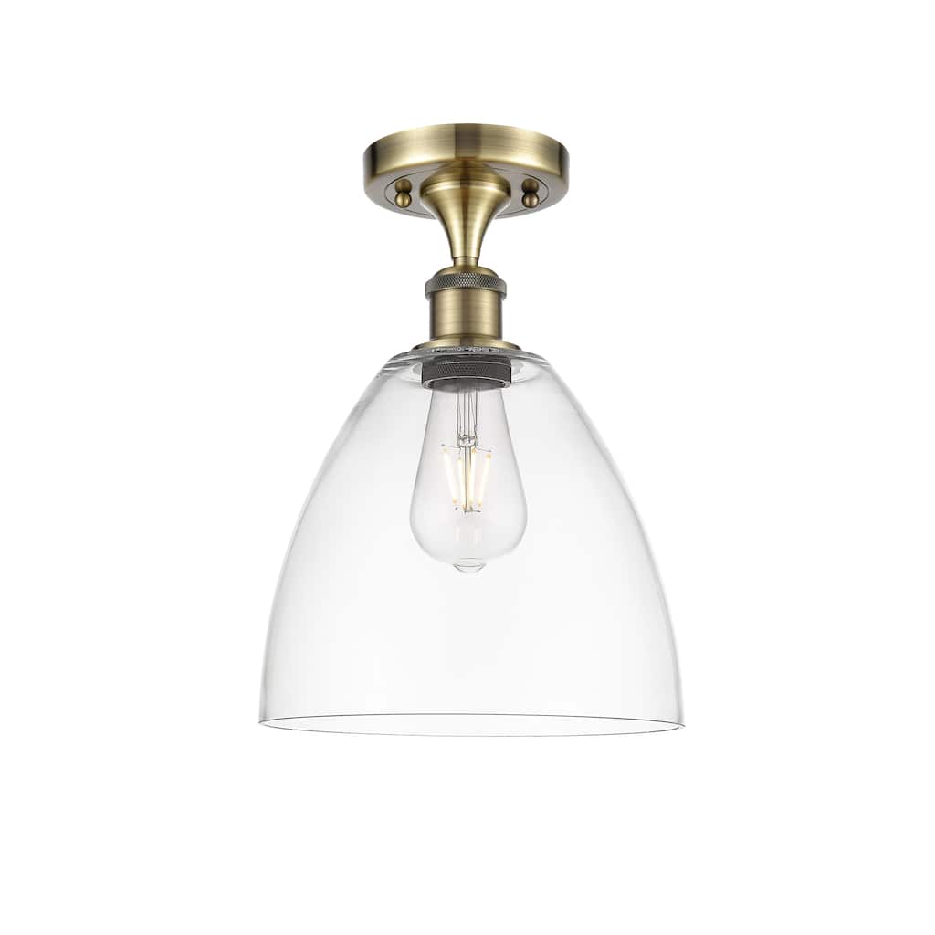 Innovations Lighting Bristol Glass - 1 Light 9" Semi-Flush Mount