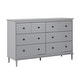 preview thumbnail 42 of 62, Walker Edison Bullrushes 6-Drawer Solid Wood Dresser