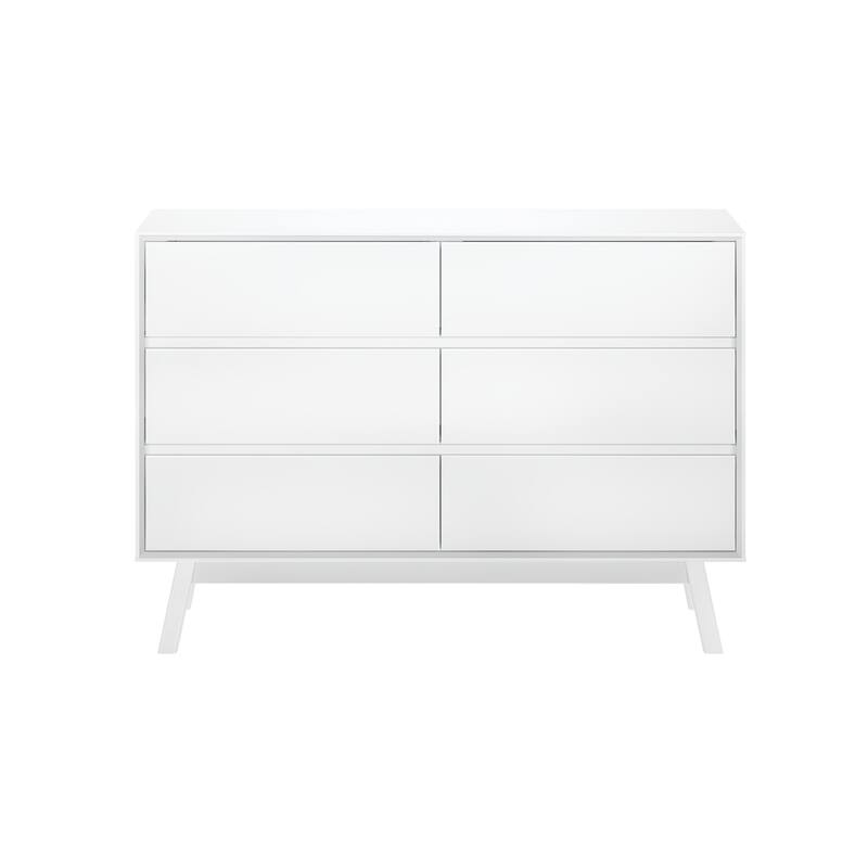 Max and Lily Mid-Century Modern 6-Drawer Dresser