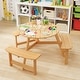 preview thumbnail 5 of 8, Gymax Kids Outdoor Wooden Picnic Table & Bench Set w/Umbrella Hole &