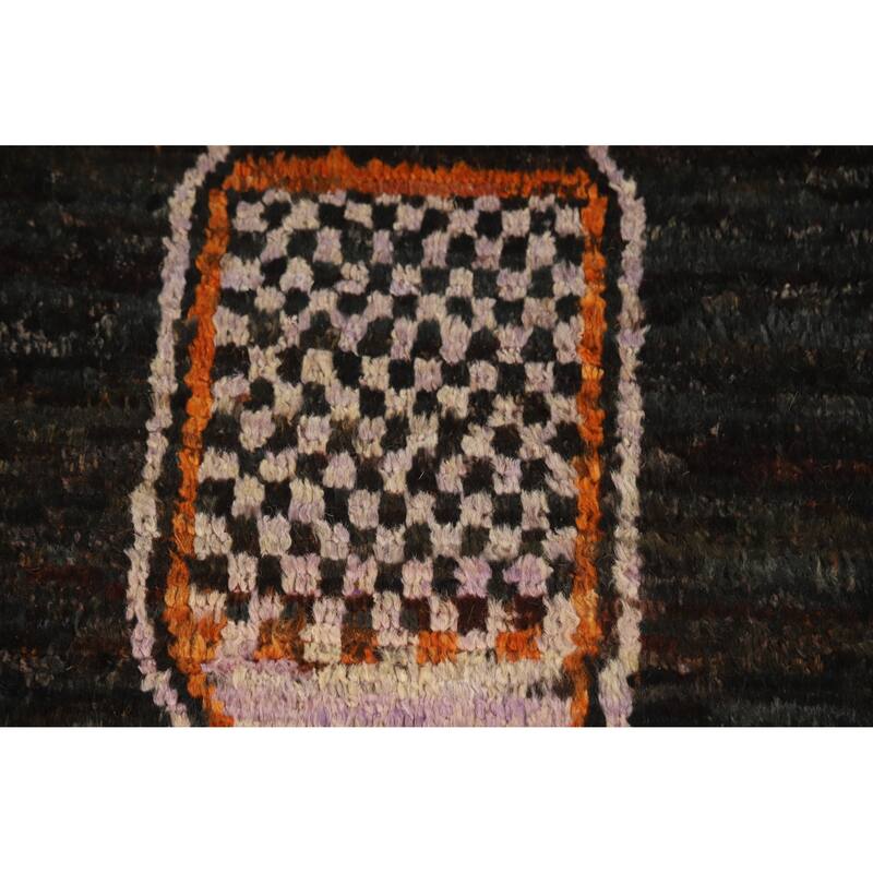 Geometric Moroccan Area Rug Handmade Bedroom Wool Carpet - 6'11" x 9'10"