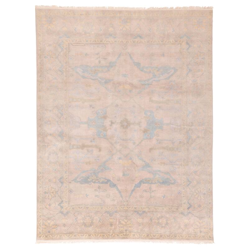 ECARPETGALLERY Hand-knotted Royal Oushak Taupe Wool Rug - 8'1 x 10'0