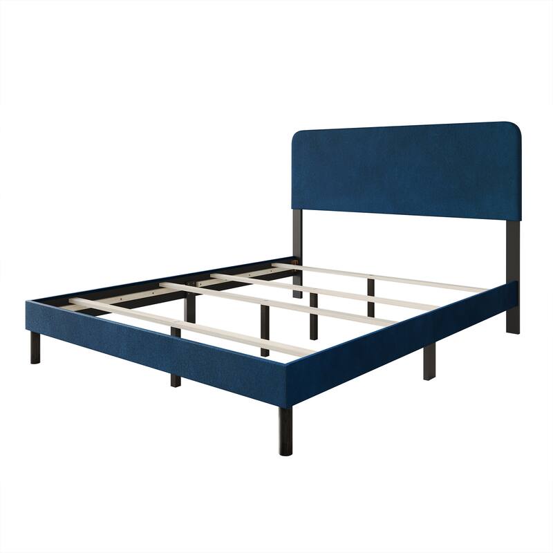 CraftPorch Minimalist Velvet Upholstered Bed