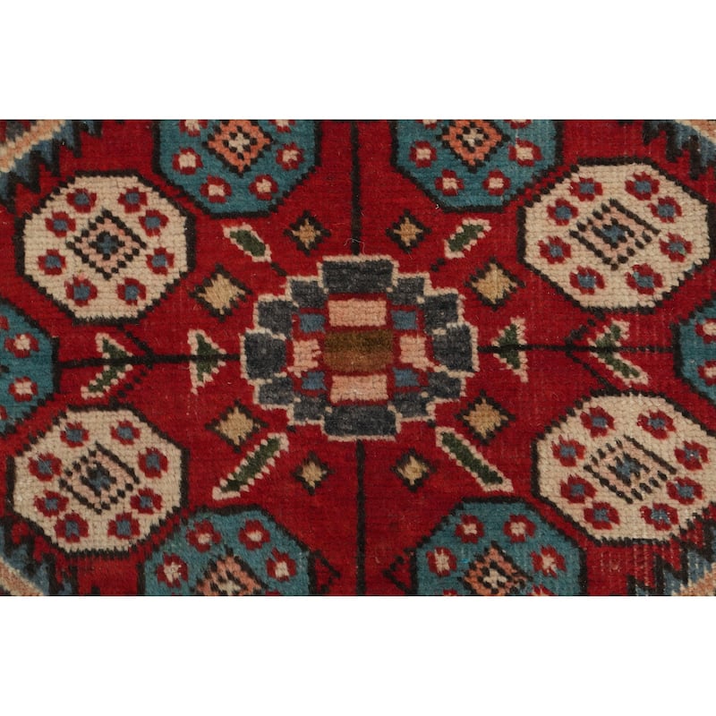 Hand Knotted Oriental 100% Wool Carpet Traditional Medallion Green Tabriz Area Rug - 4' 9'' X 2' 9''