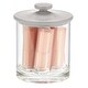 preview thumbnail 31 of 37, mDesign Round Storage Apothecary Canister for Bathroom, 2 Pack