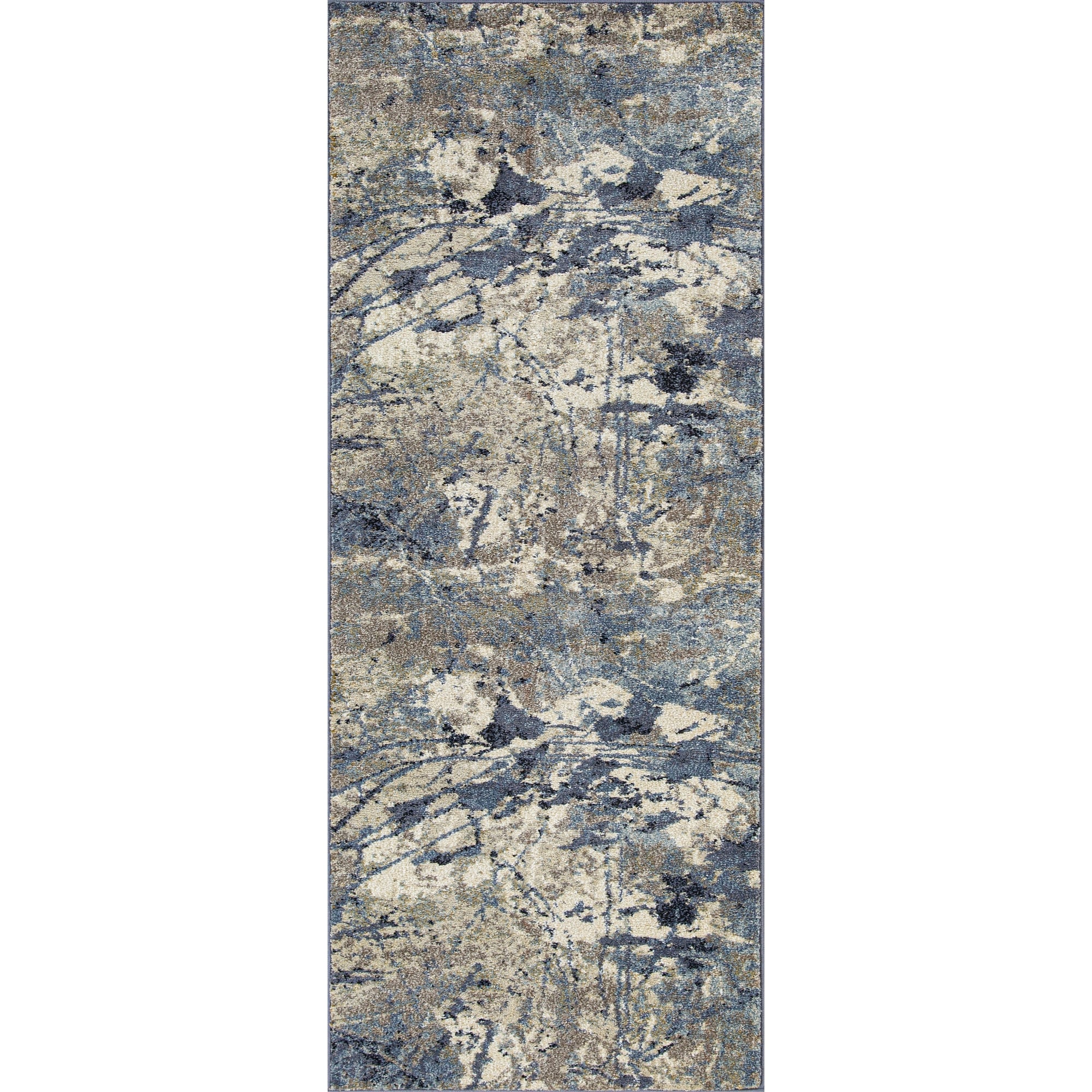 MDA Rugs Olympia Collection Blue/Gray Abstract Transitional Design Area Rug