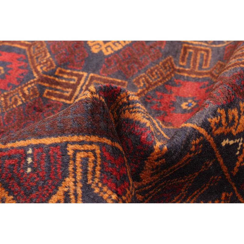 ECARPETGALLERY Hand-knotted Teimani Dark Navy Wool Rug - 2'10 x 4'9