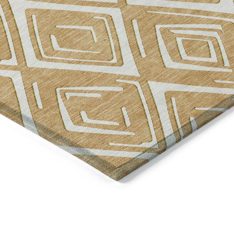 Machine Washable Indoor/ Outdoor Chantille Contemporary Diamonds Rug