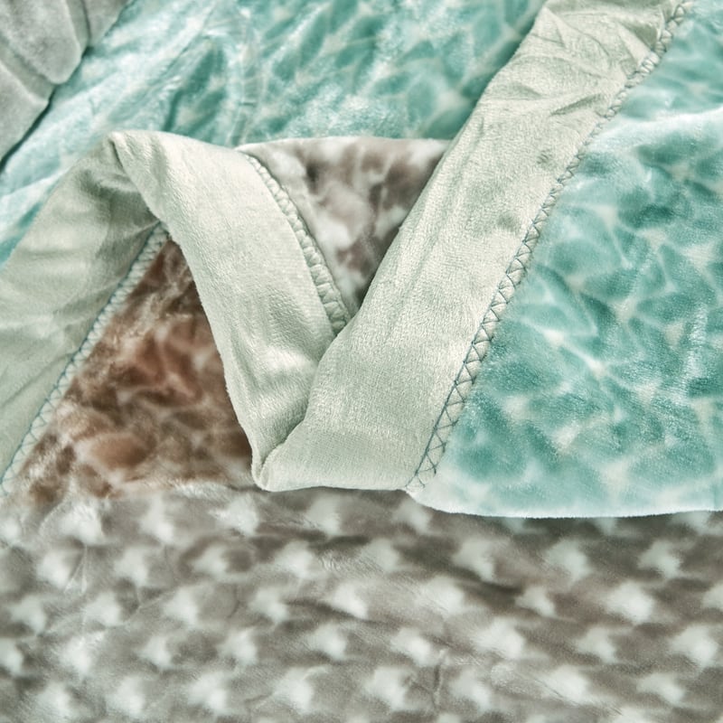 Plush Raschel Korean Printed Fleece Blanket