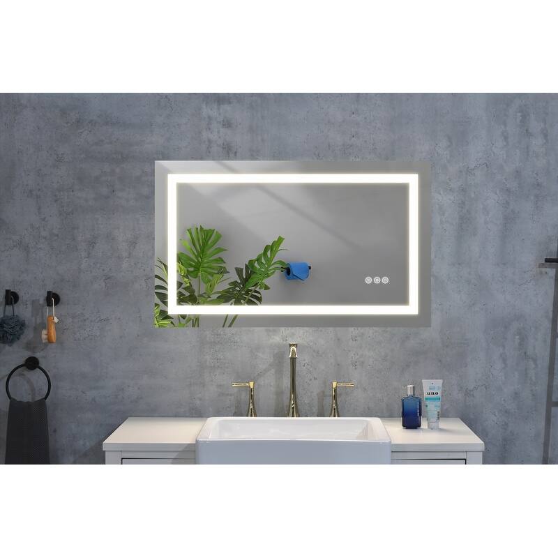 LED Bathroom Mirror with Front and Backlight
