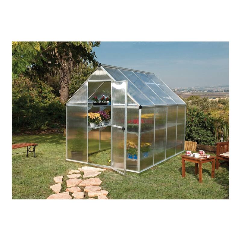 Palram - Canopia Outdoor Mythos 6' x 8' Greenhouse - Silver