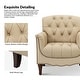 preview thumbnail 6 of 68, HULALA HOME Wemer Traditional Genuine Leather Armchair with Tufted Back
