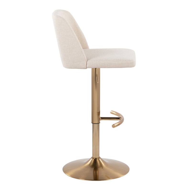 Strick & Bolton Oscar Adjustable Bar Stool with Rounded T Footrest (Set of 2)