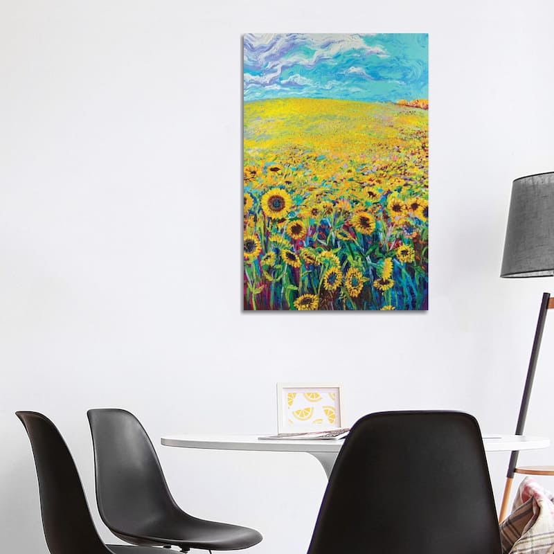 iCanvas "Sunflower Triptych Panel I" by Iris Scott Canvas Print - 40x26x1.5