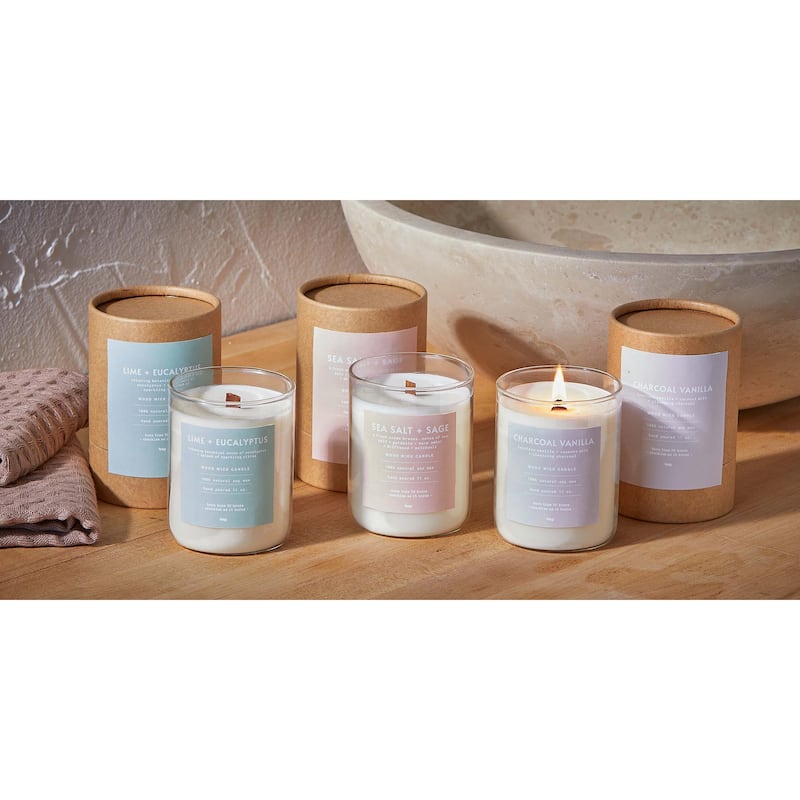 Lime Eucalyptus Scented Candle Jar - 11oz Soy Wax, 50hr Burn Time, Ivory Color, Everyday Use, 4x3x3 inches