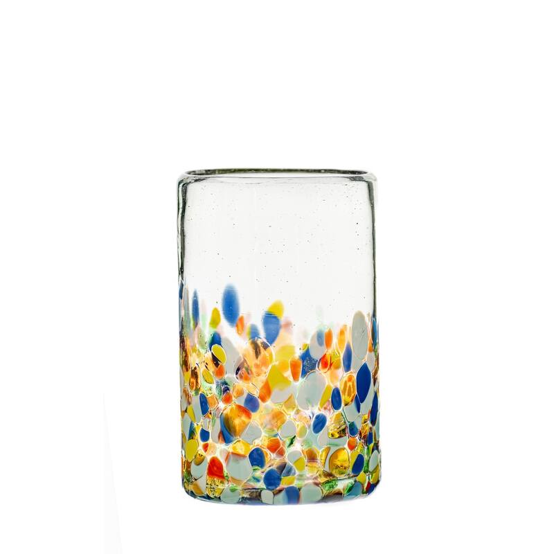 10 Strawberry Street Pueblo Handblown Mexican Glassware, Set of 4