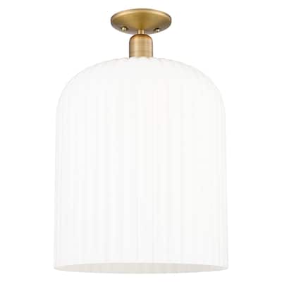Innovations Lighting 716-1C-G559-12GWH Bridal Veil 12" Wide Semi-Flush