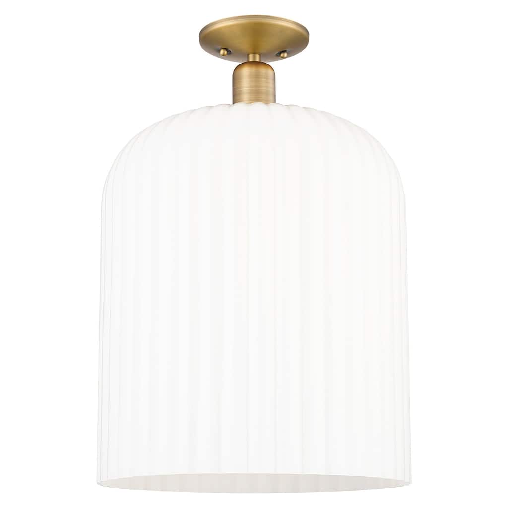 Innovations Lighting 716-1C-G559-12GWH Bridal Veil 12" Wide Semi-Flush