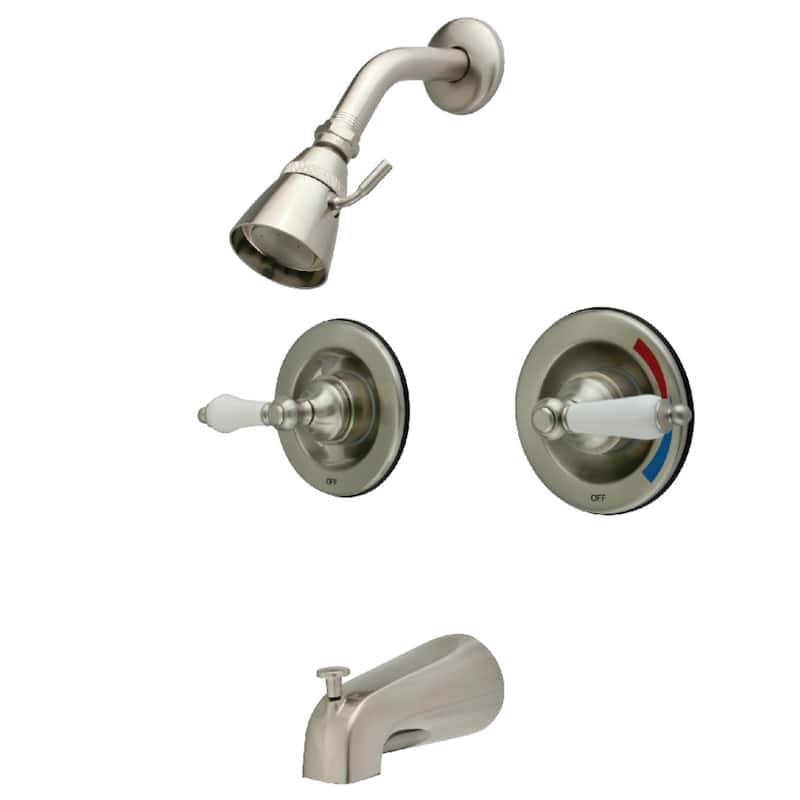 Vintage Tub and Shower Faucet - Brushed Nickel