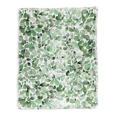 Ninola Design Foliage Green Made To Order Throw Blanket