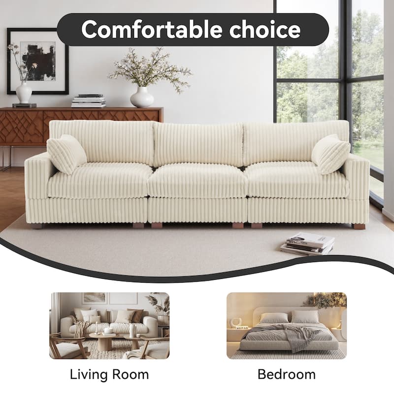 U-shaped Modular Sectional Set Upholstered Sofa Couch