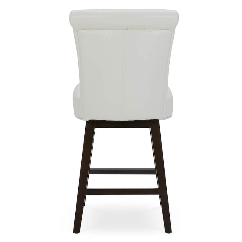 Spruce & Spring Noah Upholstered 26-inch Counter Height Swivel Barstool Set