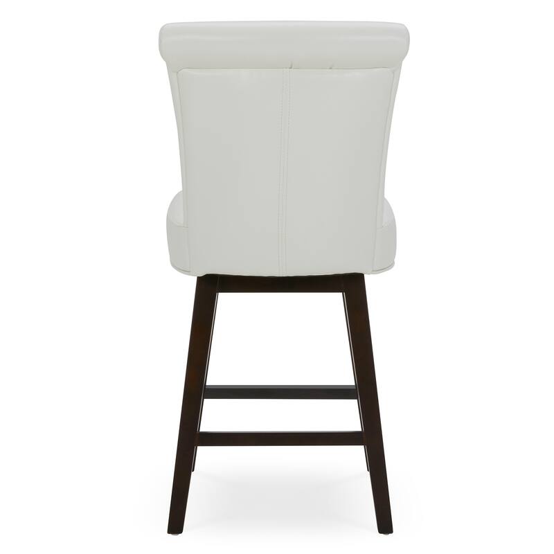 Spruce & Spring Noah Upholstered 26-inch Counter Height Swivel Barstool Set