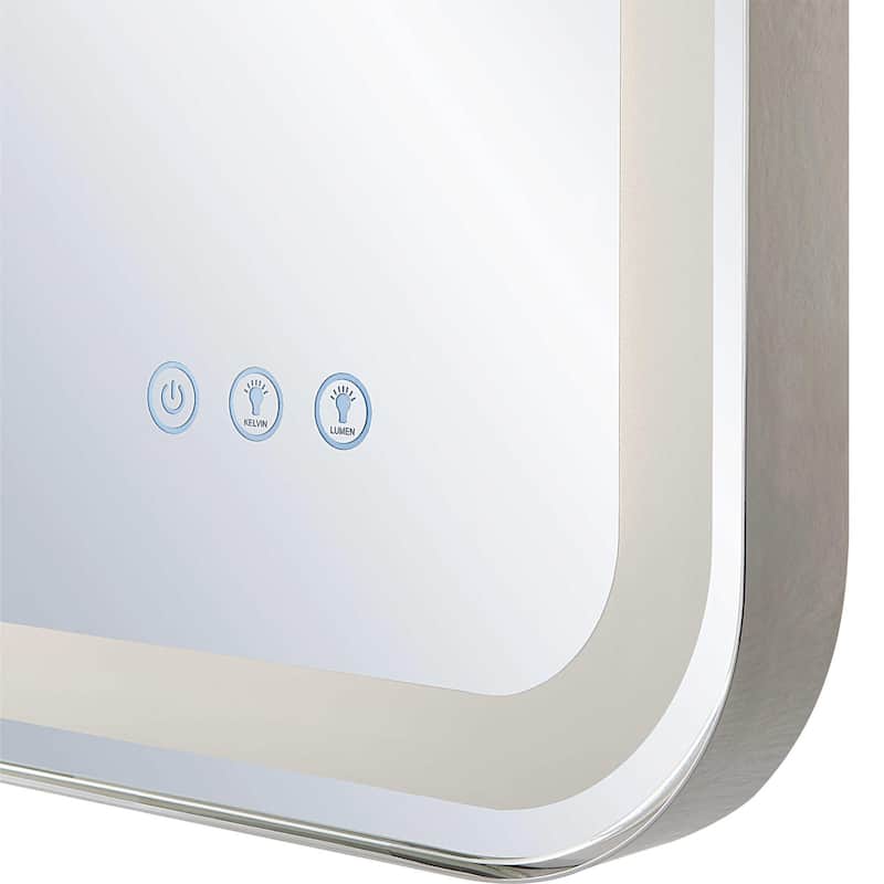 LED Lighted Rectangular Vanity Wall Mirror - 32.25"