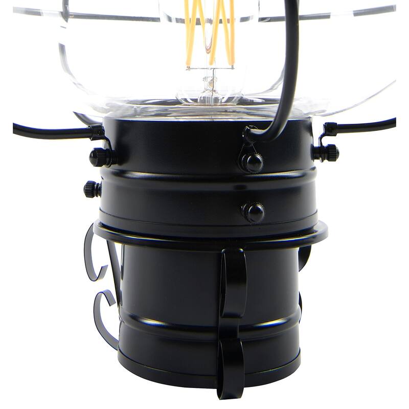 Elk Home Classic Onion Outdoor Post Light - Gun Metal with Clear Glass