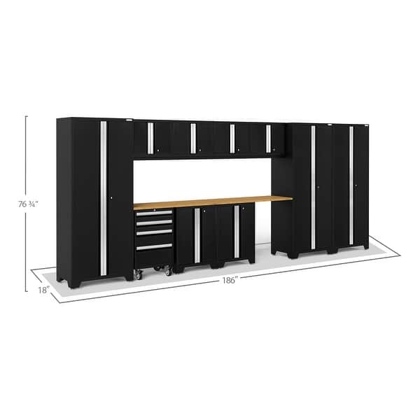 dimension image slide 3 of 9, NewAge Products Bold Series 12-pc. Steel Garage Cabinet Set