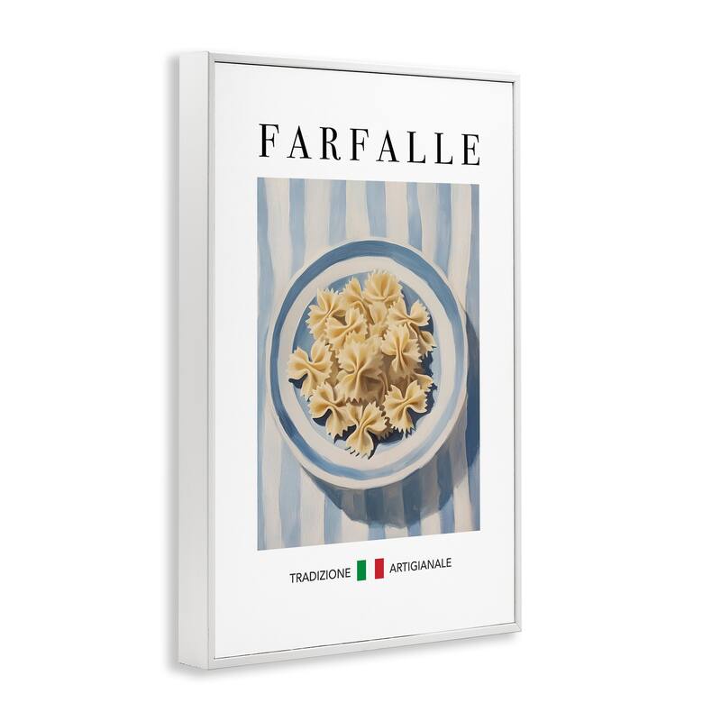 Stupell Traditional Farafalle Pasta Framed Giclee Art Design By Andreas Magnusson