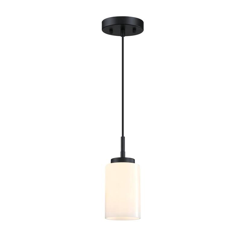 Westinghouse Lighting Shamus One Light Indoor Mini Pendant, White Opal Glass - 1-Light