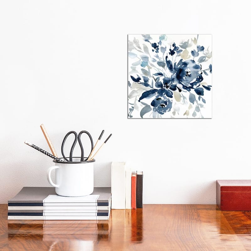 iCanvas "Indigo Garden I" by Carol Robinson Canvas Print - 12x12x1.5