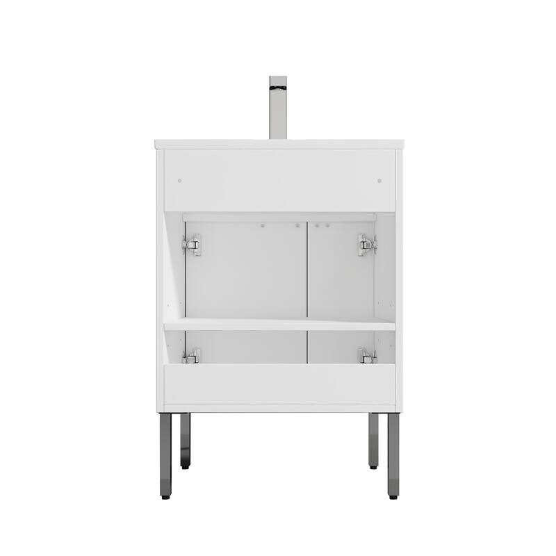 Blossom Bari 24" Freestanding Wood Bathroom Vanity Cabinet with Sink