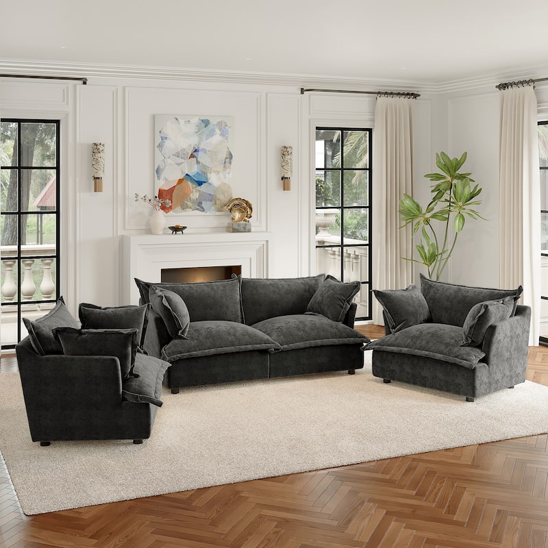 Cloud Chenille Upholstered Modular Sectional Sofa