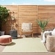preview thumbnail 82 of 119, Nourison Courtyard Indoor/Outdoor Modern Geometric Area Rug 6' x 9' Rectangle - Ivory/Green