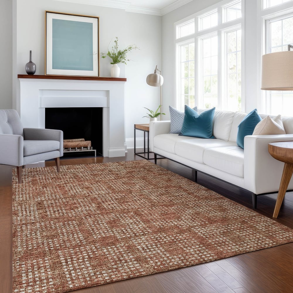Premium Washable Super Soft Modern Houndstooth Mayfield Rug