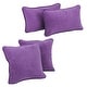 preview thumbnail 19 of 19, Blazing Needles Delaney Microsuede Throw Pillow Set (Set of 4) Ultraviolet