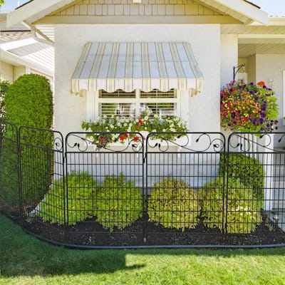 4 ft. H x 3 ft. W Metal Fence Panel (Set of 4) - 4 ft. H x 3 ft.