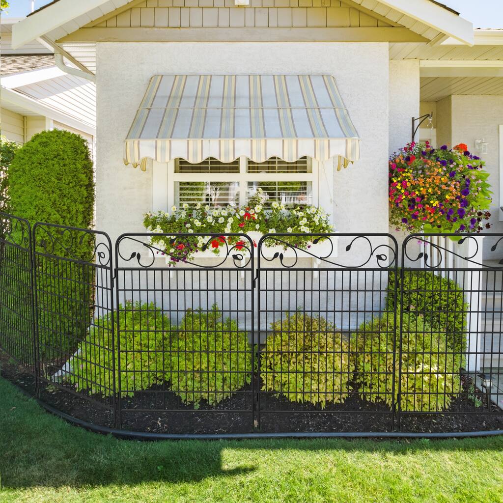 4 ft. H x 3 ft. W Metal Fence Panel (Set of 4) - 4 ft. H x 3 ft.