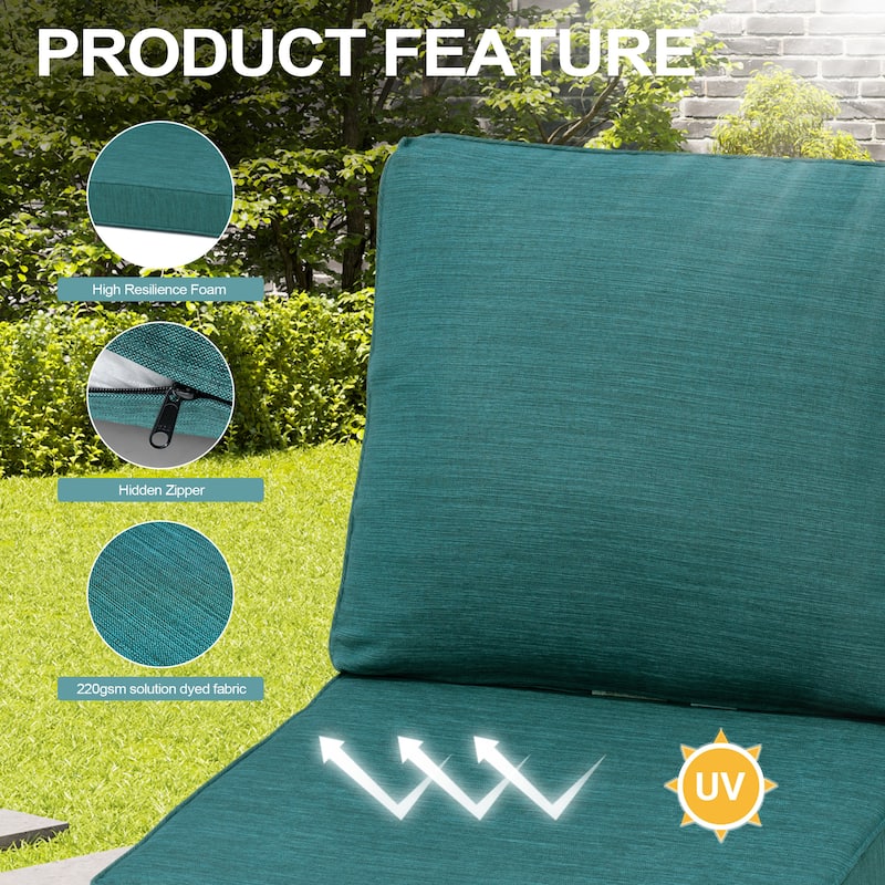 27.6'' x 24.4'' x 4.5'' Outdoor Indoor Patio Seat Cushions Set (Seat & Back)
