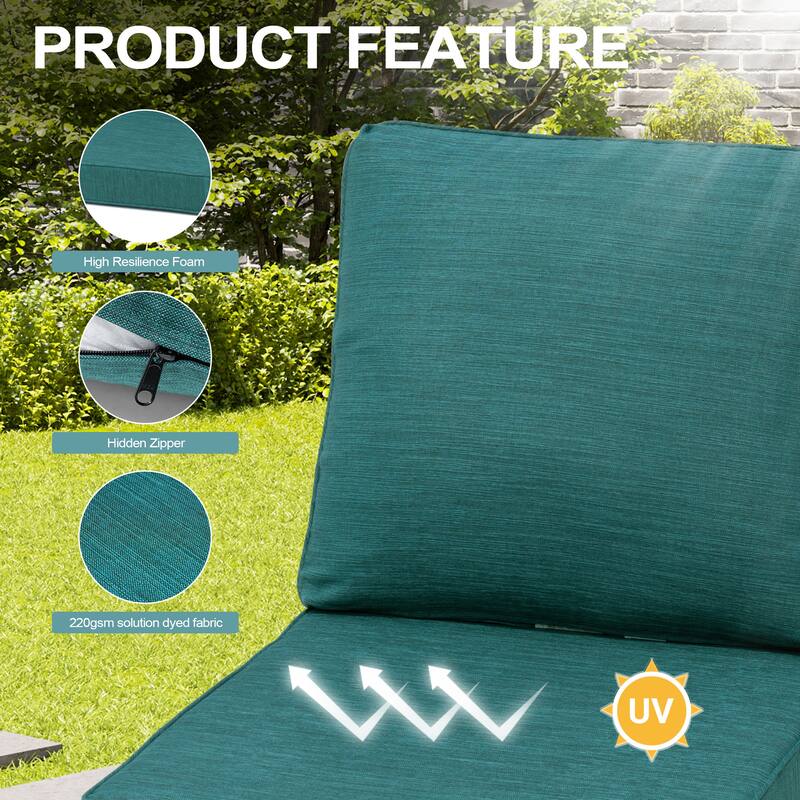 27.6 x 24.4 x 4.5 in T Outdoor Indoor Patio Premium Fabric Seat Cushions Set (Seat & Back)