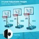 preview thumbnail 8 of 8, Pool Basketball Hoop 3.8-4.4 FT Adjustable Poolside BasketballGoal - See Details