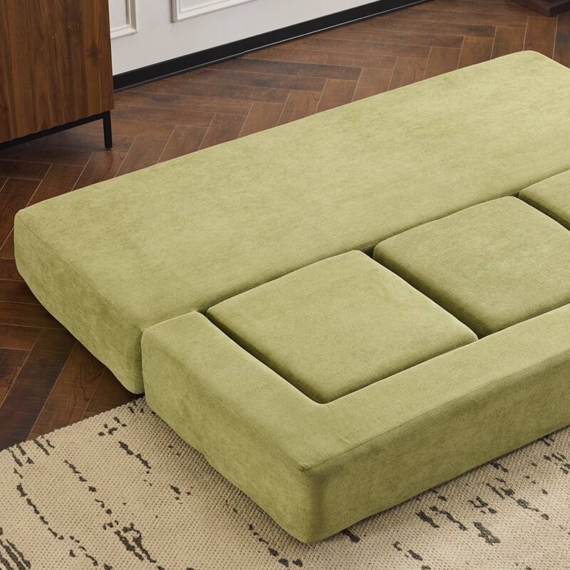 79.14" Ebern Designs Convertible Sectional Sofa Couch with 3 Ottomans