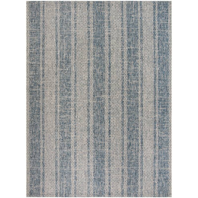 SAFAVIEH Courtyard Nanci Stripe Indoor/ Outdoor Waterproof Patio Backyard Rug