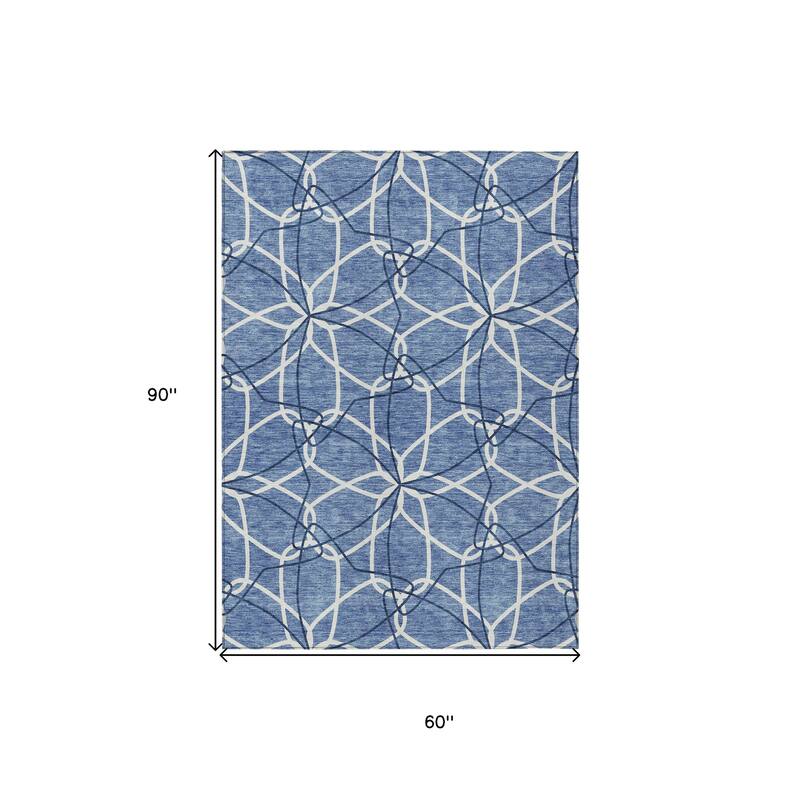 HomeRoots Geometric Modern Rectangle Outdoor Rug